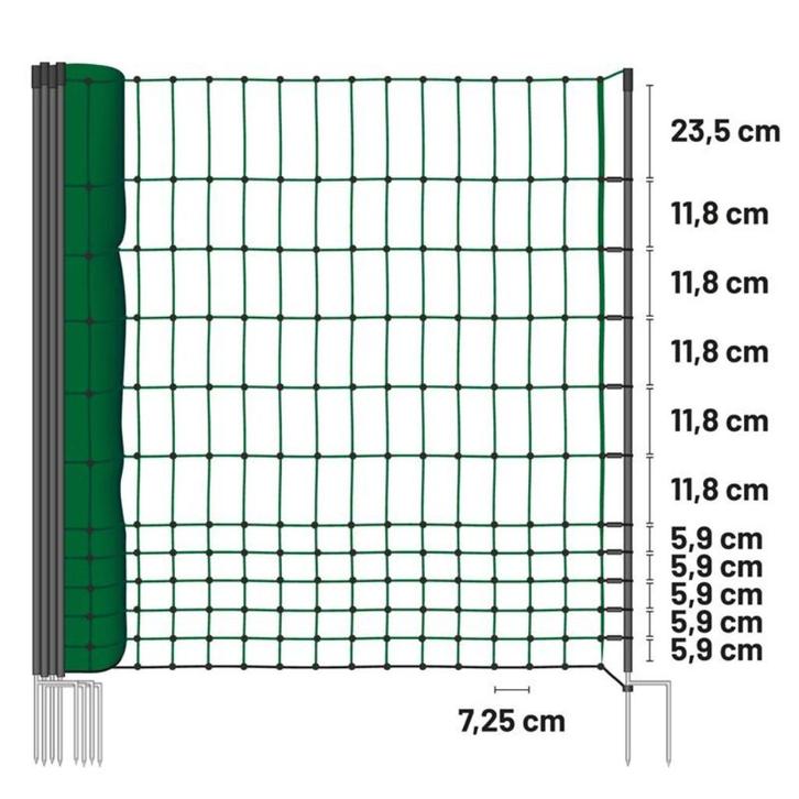 25 meter mobiele afrastering kleine huisdieren of pluimvee, Tuin en Terras, Gaas en Draad, Nieuw, Gaas, 20 meter of meer, Ophalen