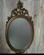 Vintage prachtige gouden unieke wandspiegel, Ophalen, Zo goed als nieuw, Ovaal, Minder dan 100 cm