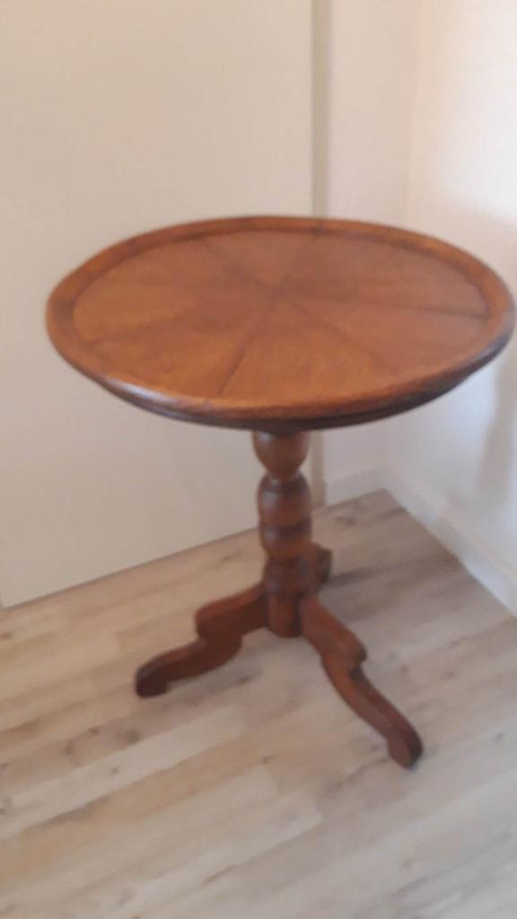 Ronde 3-poot tafel met draaibaar(!!) blad. Pl.m. 1860., Antiek en Kunst, Antiek | Meubels | Tafels, Ophalen