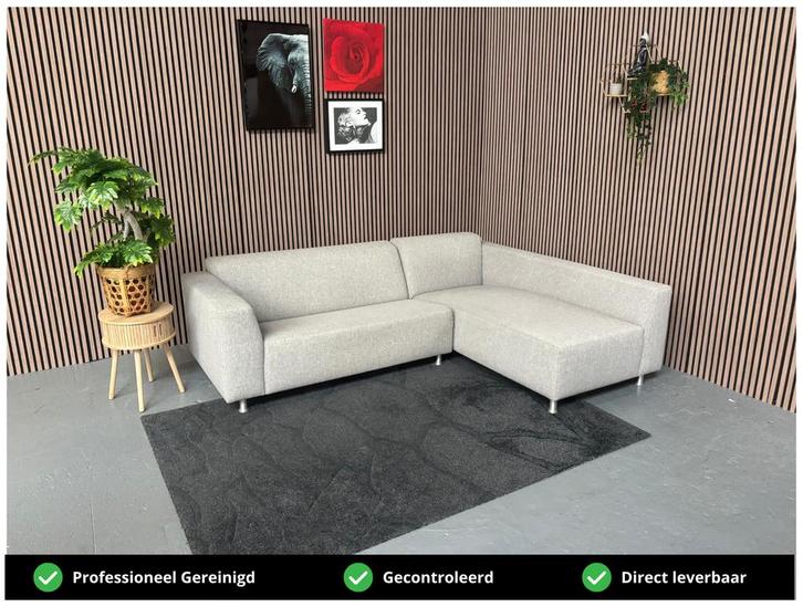 GRATIS LEVERING Loungebank Grijs 255x180 REFURBISHED, Huis en Inrichting, Banken | Bankstellen, Zo goed als nieuw, Hoekbank, Vierpersoons of meer