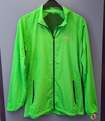 Asics lichtgewicht windbreaker jasje neon groen mt XL 49341 beschikbaar voor biedingen