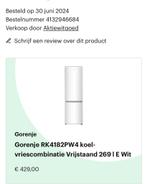 Koel-vriescombinatie Gorenje RK4182PW4 - Wit, Witgoed en Apparatuur, Koelkasten en IJskasten, Ophalen, Gebruikt, 200 liter of meer