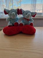 Schattige Pluche Olifantjes op Hart, Ophalen of Verzenden, Zo goed als nieuw, Olifant