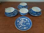 Blue willow kinderservies- 4 Kopjes & Schotels, Ophalen of Verzenden