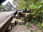 Houten Balken - Gebruikt en Geïmpregneerd, Doe-het-zelf en Verbouw, Hout en Planken, Geïmpregneerd, Gebruikt, Ophalen of Verzenden
