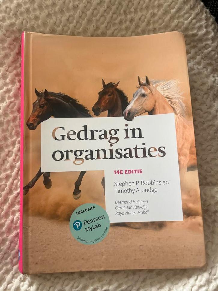 Gedrag in Organisaties - Robbins & Judge, Boeken, Studieboeken en Cursussen, Zo goed als nieuw, HBO, Gamma, Ophalen of Verzenden