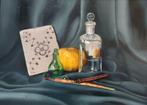 Walter Leclair (1954) - Stilleven met apothekersfles, Antiek en Kunst, Kunst | Schilderijen | Klassiek, Ophalen of Verzenden