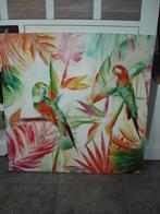 Papegaaien Schilderij, Mooi voor elk interieur, Ophalen, Zo goed als nieuw, Schilderij, 50 tot 75 cm
