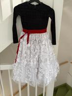 ZWART WIT LACE FEEST JURK, MAAT: 128, Ophalen of Verzenden, Zo goed als nieuw, Meisje, Jurk of Rok