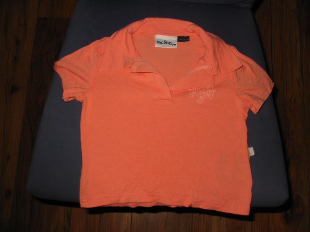 shirt oranje zalm kleur in maat 92/98 Villa Happ, Kinderen en Baby's, Kinderkleding | Maat 92, Ophalen, Villa Happ, Gebruikt, Meisje