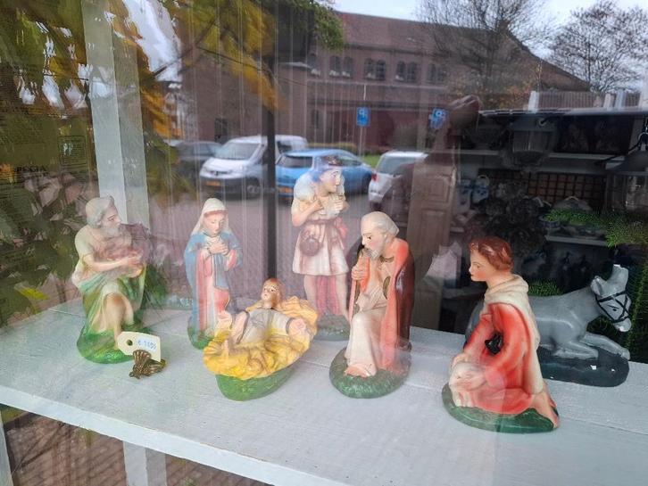 kerstgroep gips nr 2. Staande figuren 22 cm., Diversen, Kerst, Gebruikt, Ophalen of Verzenden