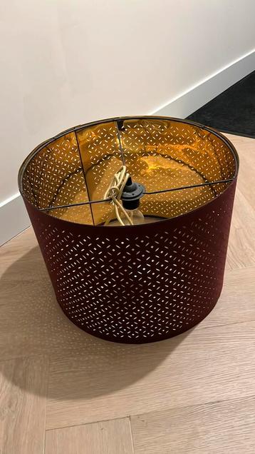 2x Ikea Nymö lampenkap bordeaux rood goud 44 cm met snoer beschikbaar voor biedingen