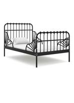 Zwart Ikea Minnen Meegroeibed (US Maten), Ophalen, 85 tot 100 cm, Zo goed als nieuw, Lattenbodem