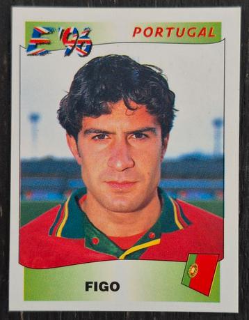 Panini Luis Figo - Portugal, EK 1996. Zwarte achterkant. beschikbaar voor biedingen