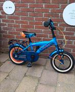 Loekie power 12 inch blauwe kinderfiets incl. Zijwieltjes, Ophalen, Zijwieltjes, Loekie, Minder dan 16 inch