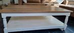 Landelijke salontafel met eiken tafelblad, Huis en Inrichting, Tafels | Salontafels, Ophalen, Gebruikt, 100 tot 150 cm, 50 tot 100 cm