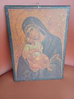 Vintage Icon van Maria met Kind, Antiek en Kunst, Antiek | Religie, Ophalen of Verzenden