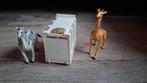 Oude vintage fisher price wilde dieren leeuw zebra giraffe, Ophalen of Verzenden, Gebruikt