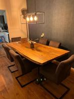 Boomstamtafel x poot, Huis en Inrichting, Tafels | Eettafels, Ophalen, 200 cm of meer, 50 tot 100 cm, Zo goed als nieuw