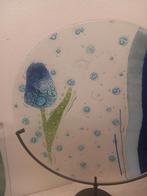 Nieuwe grote glazen schaal met tulp design, Ophalen of Verzenden