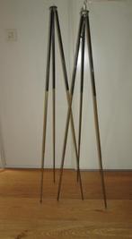 2x antiek statief camera zwart koper balhoofd telescopisch, Antiek en Kunst, Ophalen