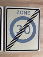 verkeersbord einde zone 30, als je 40 jaar wordt 54 x 68 cm, Ophalen, Gebruikt