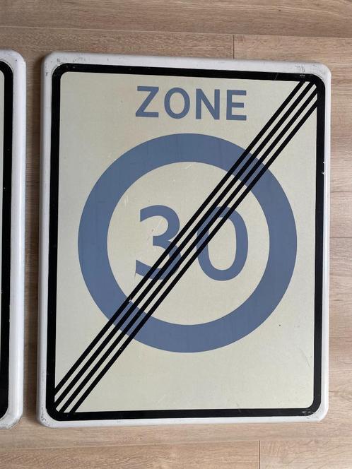 verkeersbord einde zone 30, als je 40 jaar wordt 54 x 68 cm, Verzamelen, Overige Verzamelen, Gebruikt, Ophalen