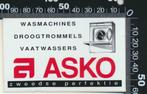 Sticker: Asko - Wasmachines - Droogtrommels - Vaatwassers, Verzamelen, Stickers, Overige typen, Ophalen of Verzenden, Zo goed als nieuw