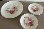 Vintage Bloemen Borden Set, Gebruikt, Ophalen of Verzenden, Bord(en), Overige stijlen
