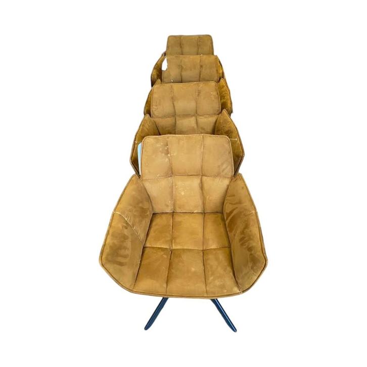 Eetkamerstoel MRS Gold set van 4, Huis en Inrichting, Stoelen, Zo goed als nieuw, Vier, Stof, Overige kleuren, Ophalen