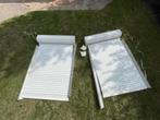 2 witte rolluiken (merk Verano), Doe-het-zelf en Verbouw, Rolluiken, Ophalen, Gebruikt, 100 tot 150 cm, Wit