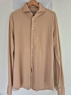 ZGAN! JOHN MILLER OVERHEMD BLOUSE CAMEL SLIM FIT MT 42, Beige, Ophalen of Verzenden, Zo goed als nieuw, Halswijdte 41/42 (L)