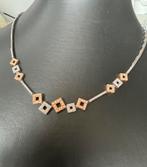18 karaat gouden ketting met diamanten, Wit, Nieuw, Ophalen of Verzenden, Met edelsteen