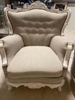 2 Charmante Brocante Fauteuil, Ophalen of Verzenden, Gebruikt, Hout, 75 tot 100 cm