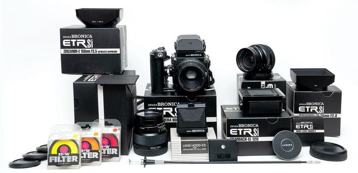 ZenzaBronica ETRSi  set compleet, Audio, Tv en Foto, Fotocamera's Analoog, Zo goed als nieuw, Spiegelreflex, Overige Merken, Ophalen of Verzenden