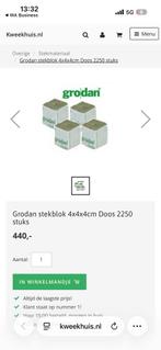 Grodan Stekblokken 4x4x4cm - Doos met 2250 stuks, Ophalen of Verzenden, Nieuw, Overige typen