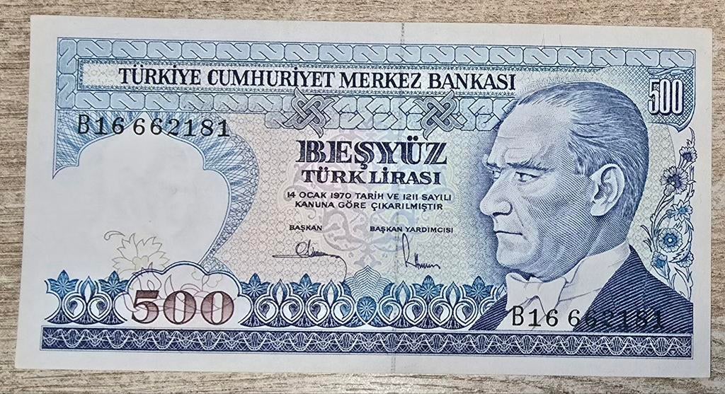 Turkije 500 lira unc, Ophalen, Overige landen