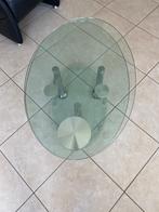 Glazen salontafel, Ophalen, Gebruikt, 100 tot 150 cm, 50 tot 100 cm