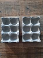 Betonnen Eierschaaltjes - Set van 2, Huis en Inrichting, Woonaccessoires | Kandelaars en Kaarsen, Ophalen, Overige materialen