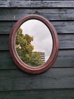 Prachtige oude Vintage ovale spiegel in houten lijst, Ophalen of Verzenden, Ovaal