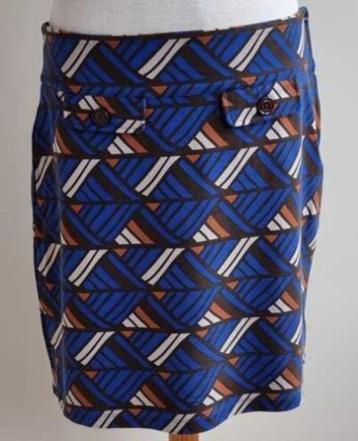 Vila blauw stretchy rokje met een retro print mt. L beschikbaar voor biedingen
