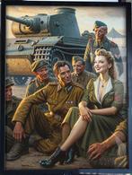 Wehrmacht Duitsland Pin Up Propaganda Poster in Frame, Verzamelen, Militaria | Tweede Wereldoorlog, Duitsland, Verzenden