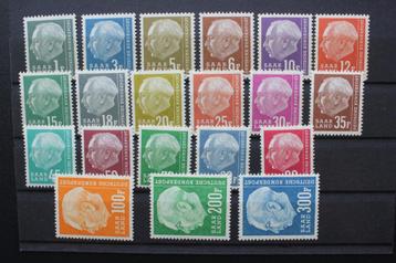 DUITSLAND BRD SAARLAND HEUSS SERIE Mi 409-428 POSTFRIS KW€60 beschikbaar voor biedingen