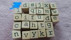 Houten Alfabet Stempels, Ophalen, Zo goed als nieuw, Materiaal
