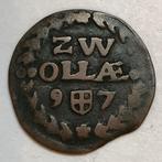 Duit Zwolle 1597. Fr/ Zfr., Ophalen of Verzenden, Vóór koninkrijk, Overige waardes, Losse munt