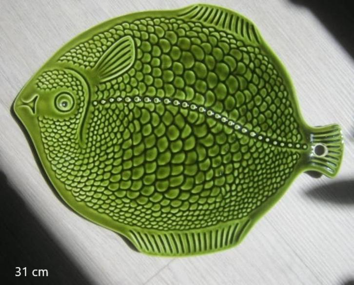 visschaal visbord visschotel schaal bord schotel, mooi groen, Huis en Inrichting, Keuken | Servies, Zo goed als nieuw, Bord(en)