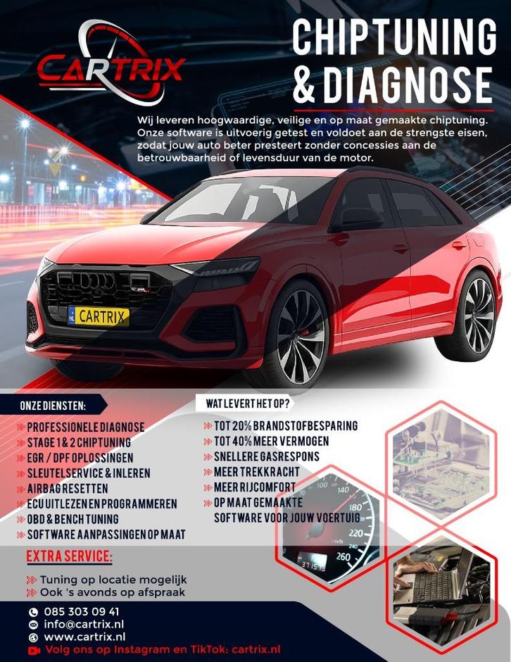 Chiptuning op maat! incl. Softwaregarantie, Motoren, Tuning en Styling, Ophalen