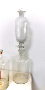 GROTE oude laboratorium fles met opzet / inhoud 5 liter, Antiek en Kunst, Ophalen