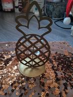 Goudkleurige Ananas waxine houder, Ophalen of Verzenden, Nieuw, Overige materialen, Minder dan 25 cm