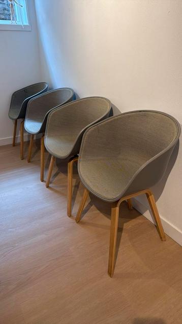 Set van 4 Hay about a chair grijs gestoffeerd voorkant beschikbaar voor biedingen